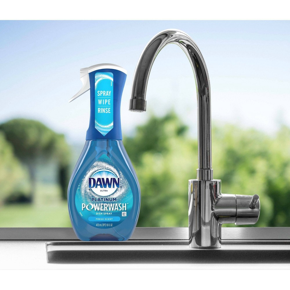 slide 2 of 6, Dawn Platinum Powerwash Dish Spray, Dishwashing Dish Soap - Fresh Scent Bundle - Starter-Kit (16 fl oz) & 1 refill (16 fl oz), 16 fl oz