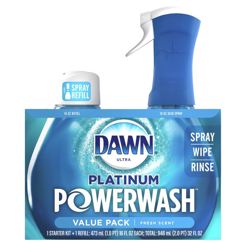 slide 1 of 1, Dawn Fresh Scent Platinum Powerwash Dish Spray, Dishwashing Dish Soap - Bundle - 16 fl oz, 16 fl oz