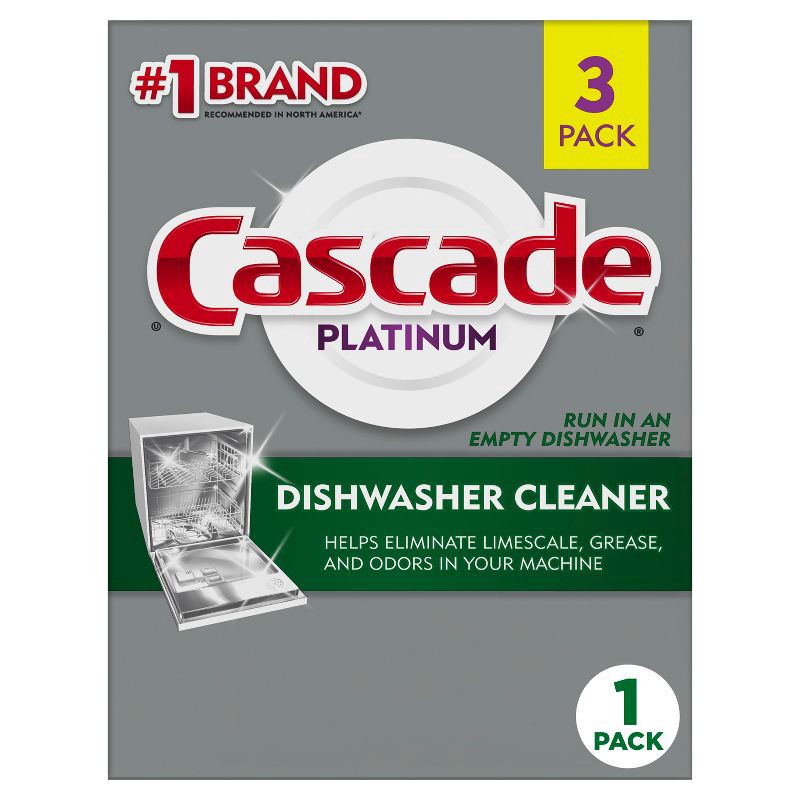 slide 3 of 13, Cascade Platinum Dishwasher Cleaner - 3ct, 3 ct