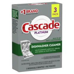 Cascade Platinum Dishwasher Cleaner - 3ct