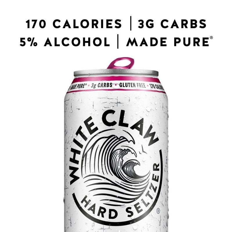 slide 2 of 5, White Claw Hard Seltzer White Claw Black Cherry Hard Seltzer - 19.2 fl oz Can, 19.2 fl oz