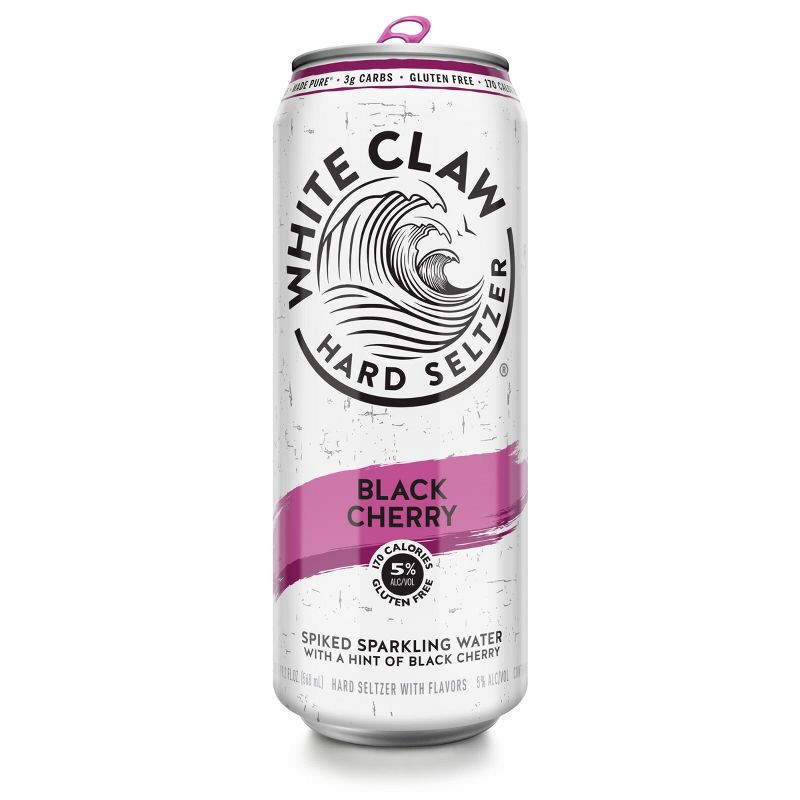 slide 1 of 5, White Claw Hard Seltzer White Claw Black Cherry Hard Seltzer - 19.2 fl oz Can, 19.2 fl oz