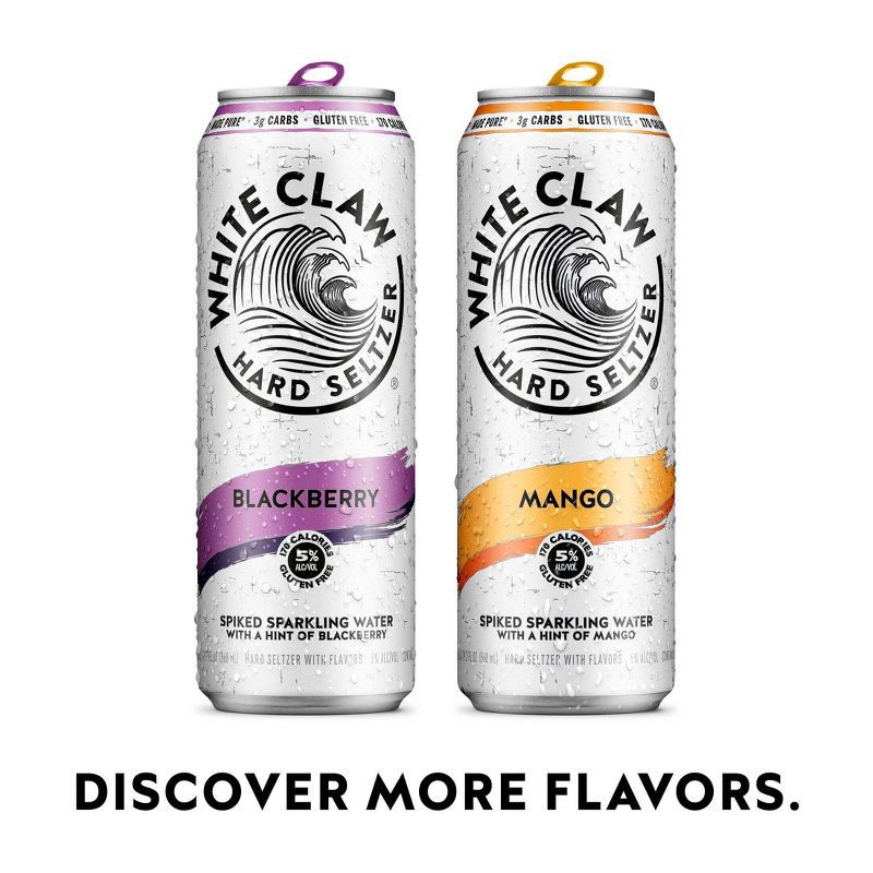 slide 4 of 5, White Claw Hard Seltzer White Claw Black Cherry Hard Seltzer - 19.2 fl oz Can, 19.2 fl oz