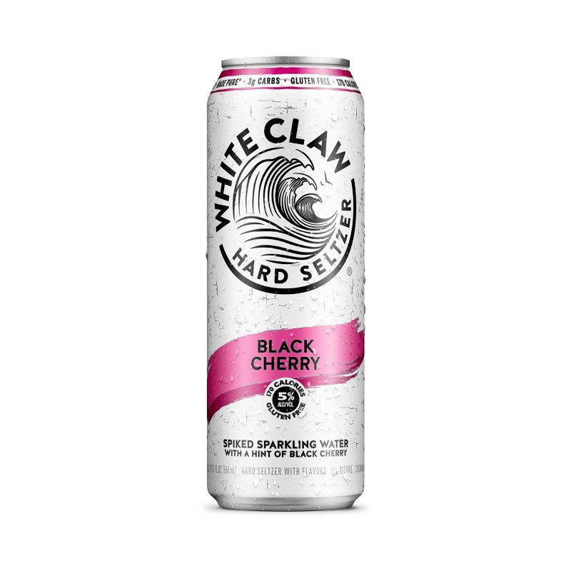 slide 1 of 6, White Claw Hard Seltzer White Claw Black Cherry Hard Seltzer - 19.2 fl oz Can, 19.2 fl oz