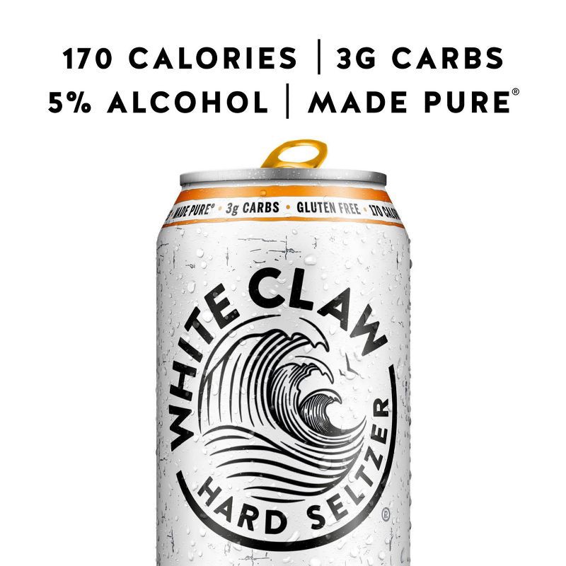 slide 2 of 5, White Claw Hard Seltzer White Claw Mango Hard Seltzer - 19.2 fl oz Can, 19.2 fl oz