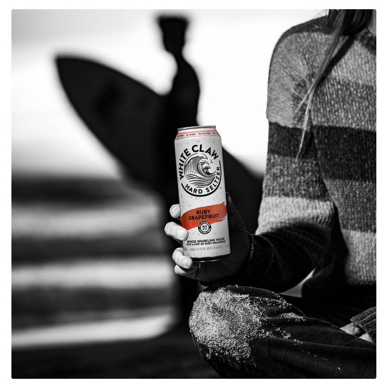 slide 3 of 5, White Claw Hard Seltzer White Claw Ruby Grapefruit Hard Seltzer - 19.2 fl oz Can, 19.2 fl oz