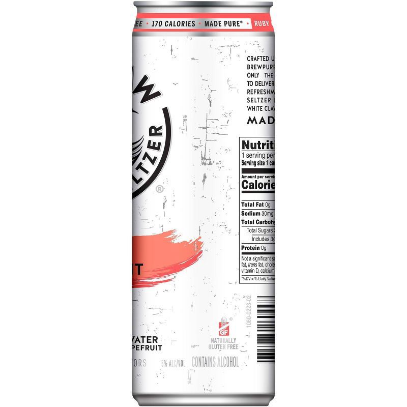 slide 4 of 5, White Claw Hard Seltzer White Claw Ruby Grapefruit Hard Seltzer - 19.2 fl oz Can, 19.2 fl oz