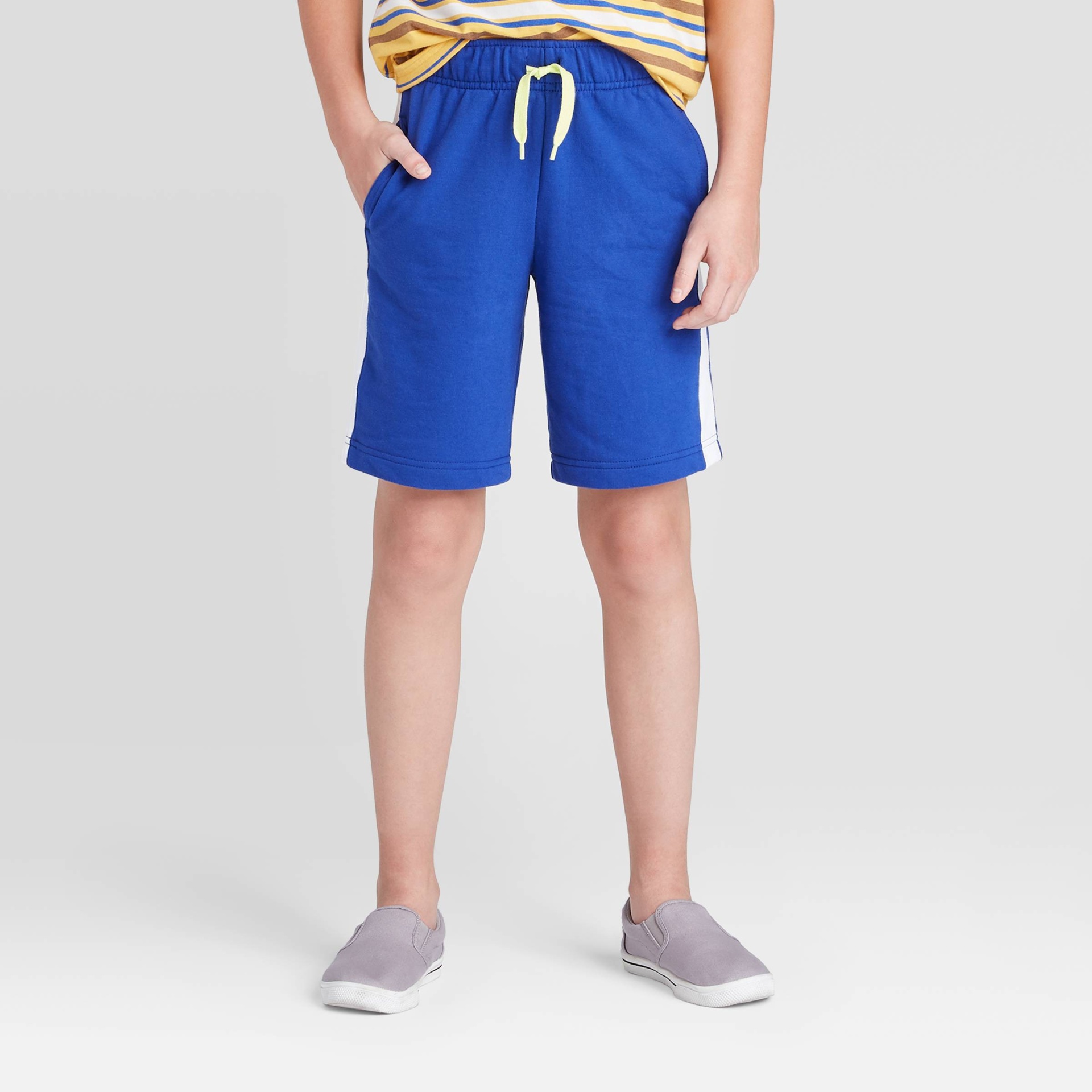 Claire & Charlie Boys Pull On Shorts - Royal Blue Knit