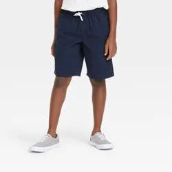 Boys' Playwear 'At the Knee' Pull-On Shorts - Cat & Jack™ Navy XL: Cotton Twill, Side Pocket