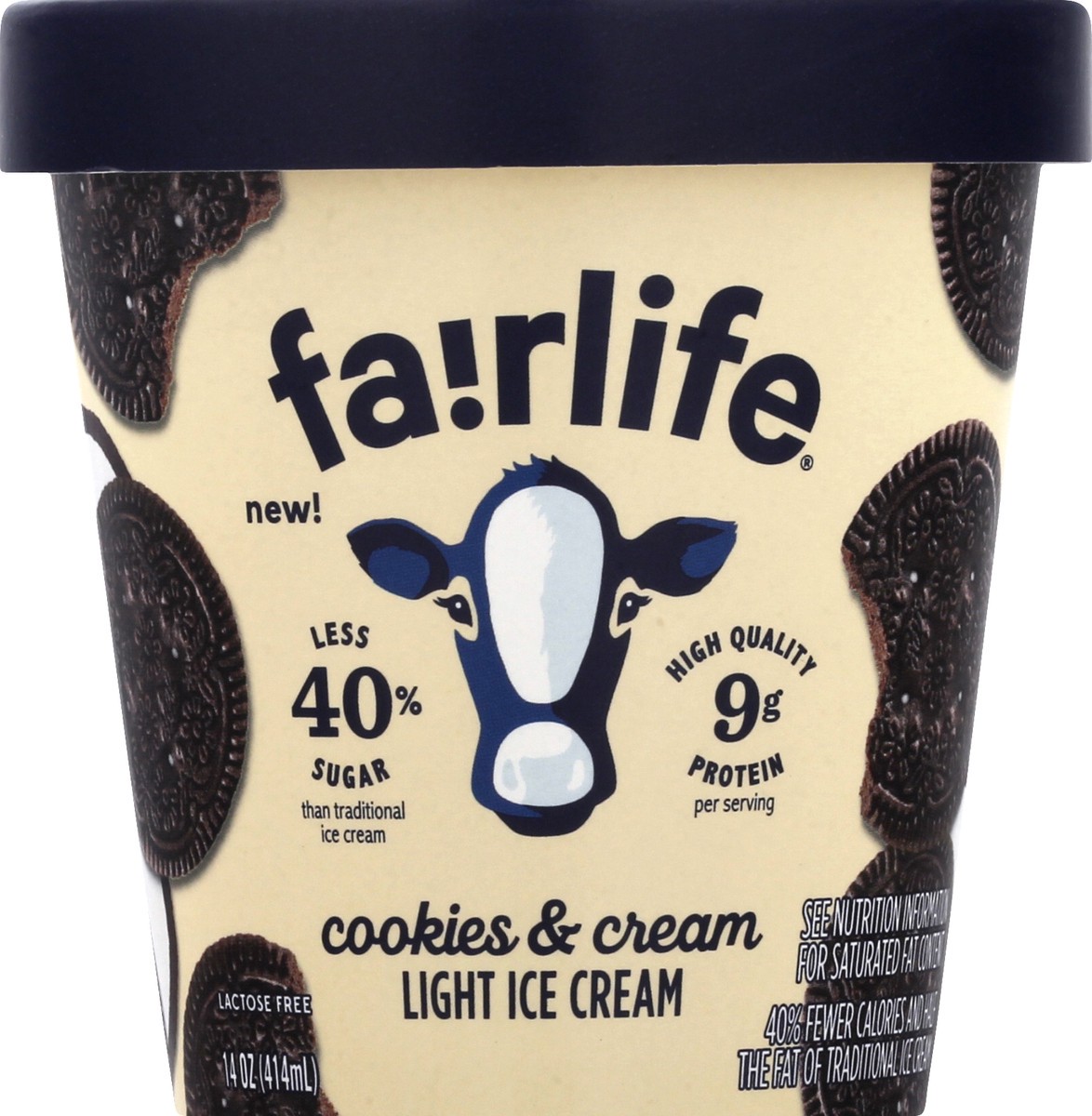 slide 3 of 13, fairlife Light Cookies & Cream Ice Cream 14 oz, 14 oz