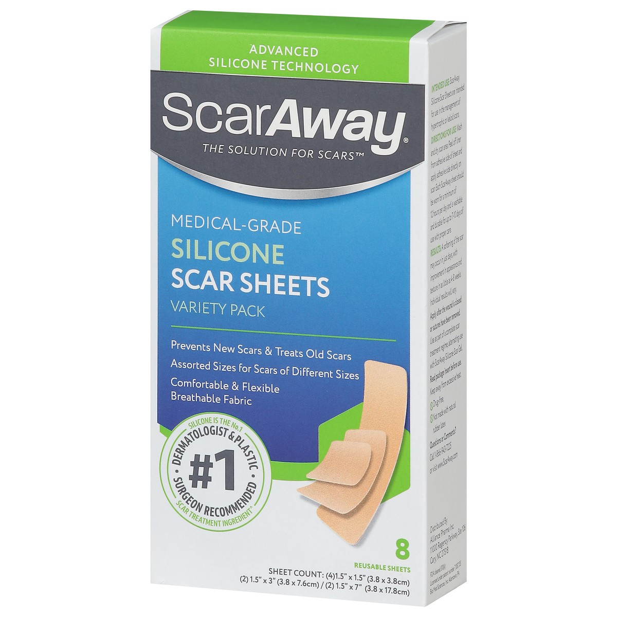 slide 4 of 11, ScarAway Sil Sheets Family Pack 6ct, 8 ct