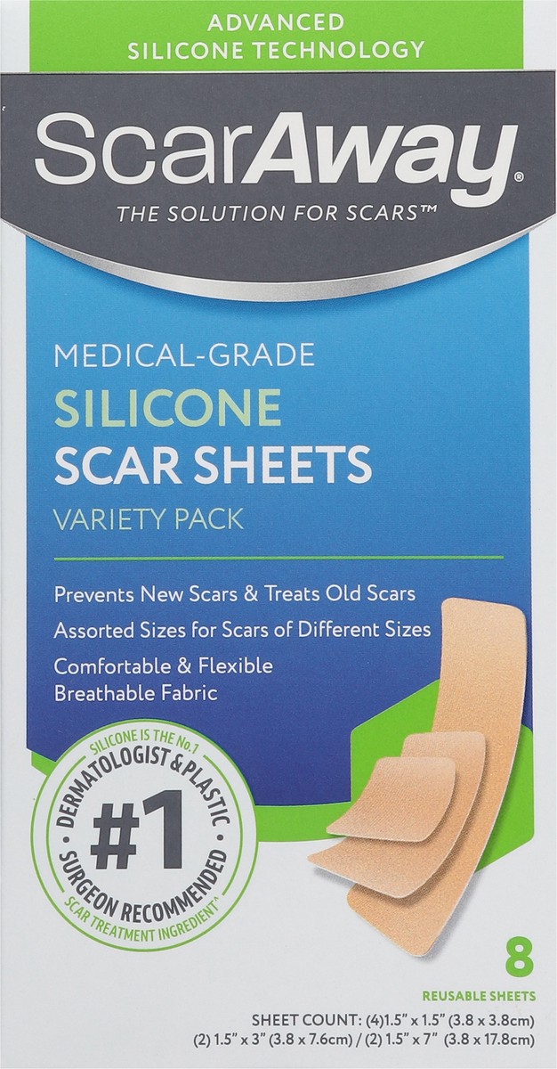 slide 6 of 11, ScarAway Sil Sheets Family Pack 6ct, 8 ct