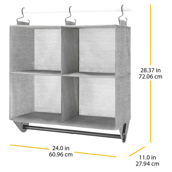 slide 2 of 21, Whitmor 4-Section Closet Organizer 1 ea, 1 ct