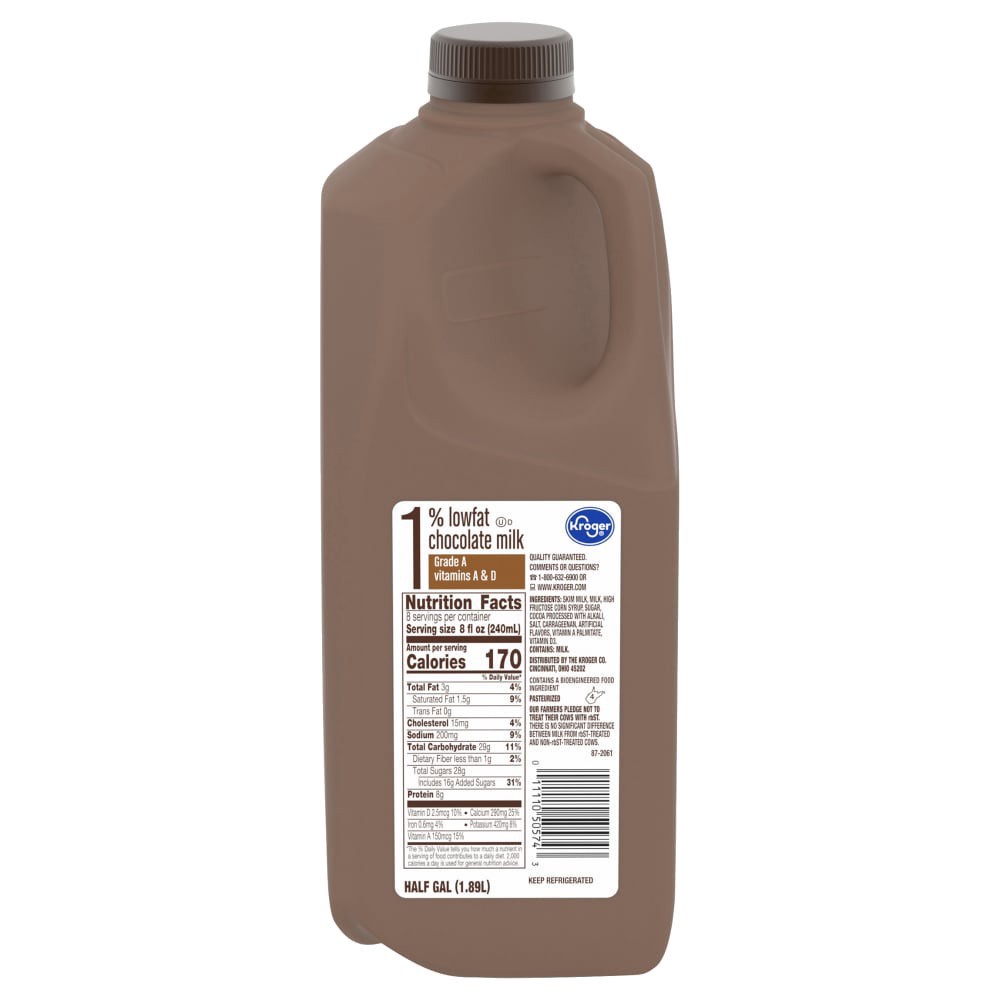 slide 3 of 5, Kroger Low Fat Chocolate Milk, 64 fl oz