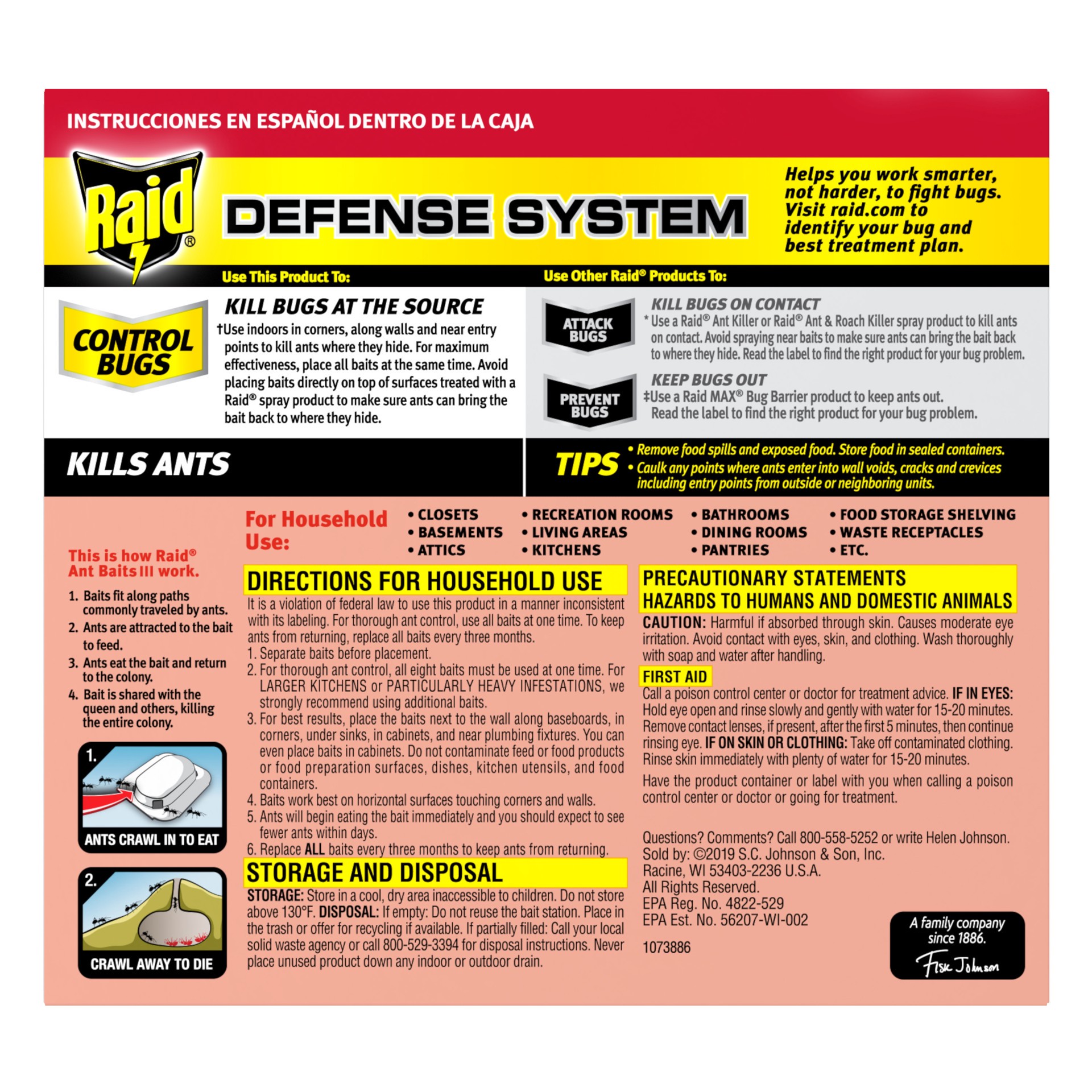 slide 2 of 3, Raid Ant Baits, 8 Count Value Pack, 8 ct