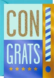 Hallmark Congratulations Card or Graduation Card (Congrats!, Blank Inside)
