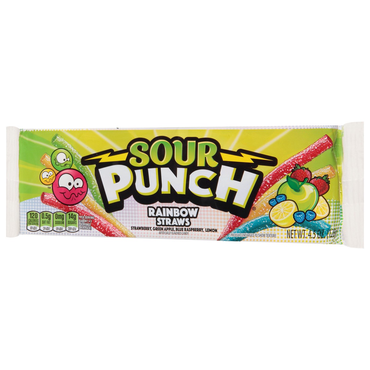 slide 6 of 14, Sour Punch Rainbow Straws Candy 4.5 oz, 4.5 oz