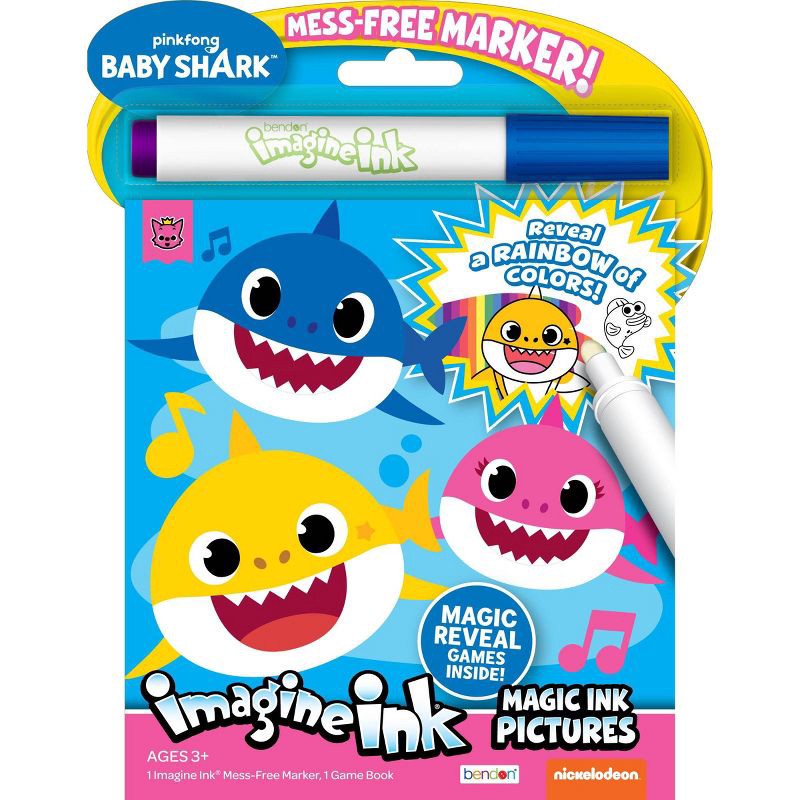 slide 1 of 3, Bendon Baby Shark Imagine Ink Magic Ink Book, 1 ct