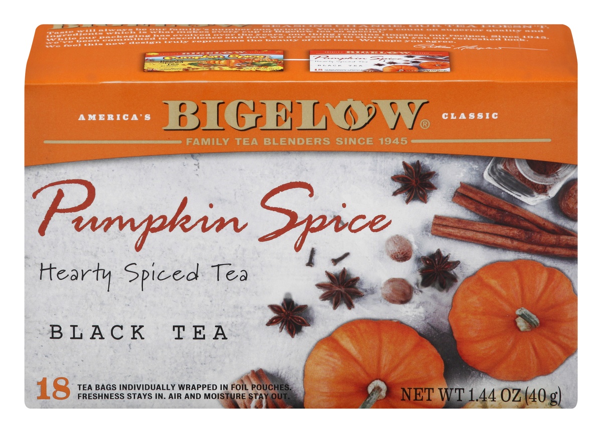 slide 1 of 1, Bigelow Pumpkin Spice Black Tea, 18 ct