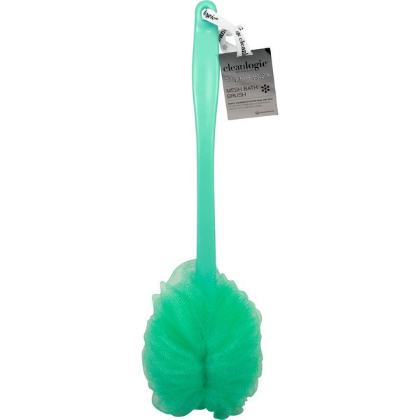 slide 1 of 6, cleanlogic Mesh Bath Brush Assorted Colors, 1 ct