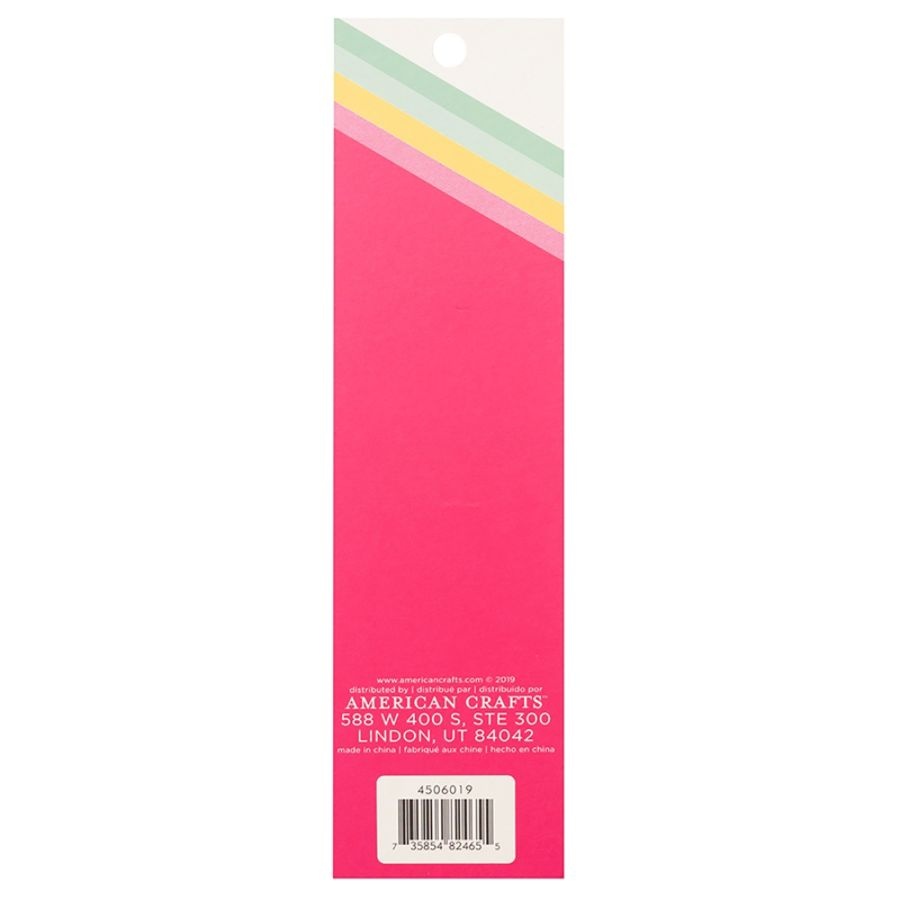 slide 2 of 2, American Crafts Damask Love Colorfun Planner Acrylic Icon Stencil Ruler, 8'', Clear, 1 ct