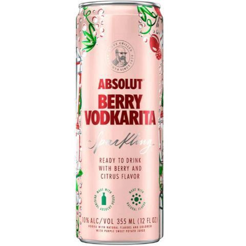 slide 1 of 1, Absolut Berry Vodkarita Can, 355 ml