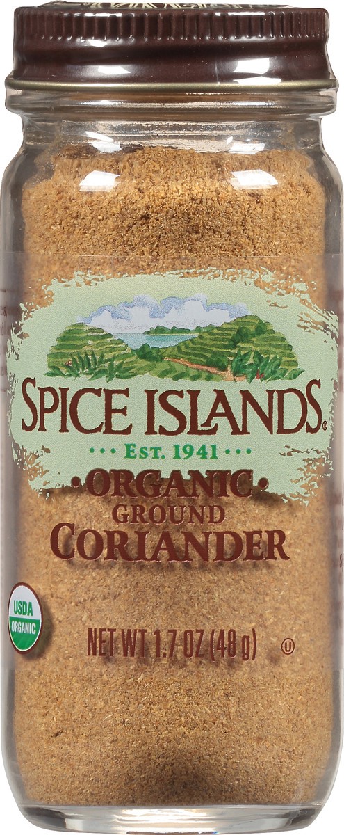 slide 3 of 10, Spice Islands Organic Ground Coriander 1.7 oz. Jar, 1.7 oz