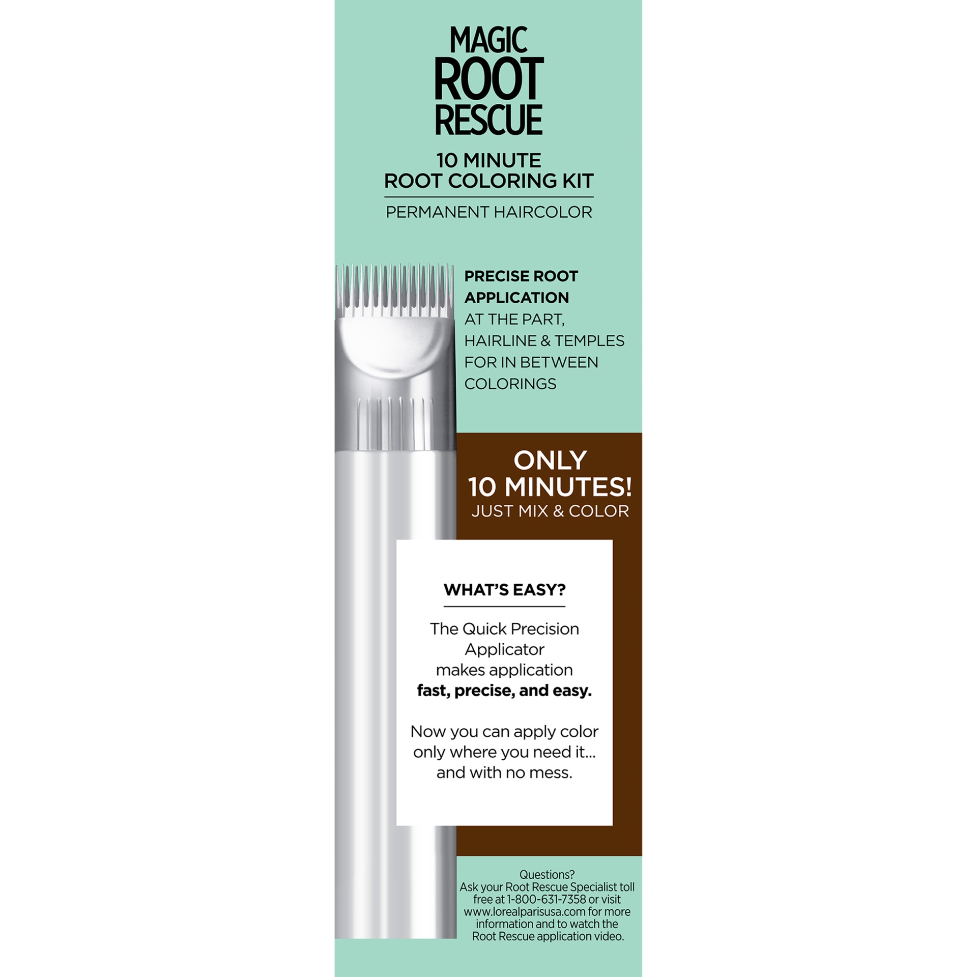 slide 5 of 8, L'Oréal Root Rescue 10 Minute Root Coloring Kit 5 Medium Brown, 1 ct