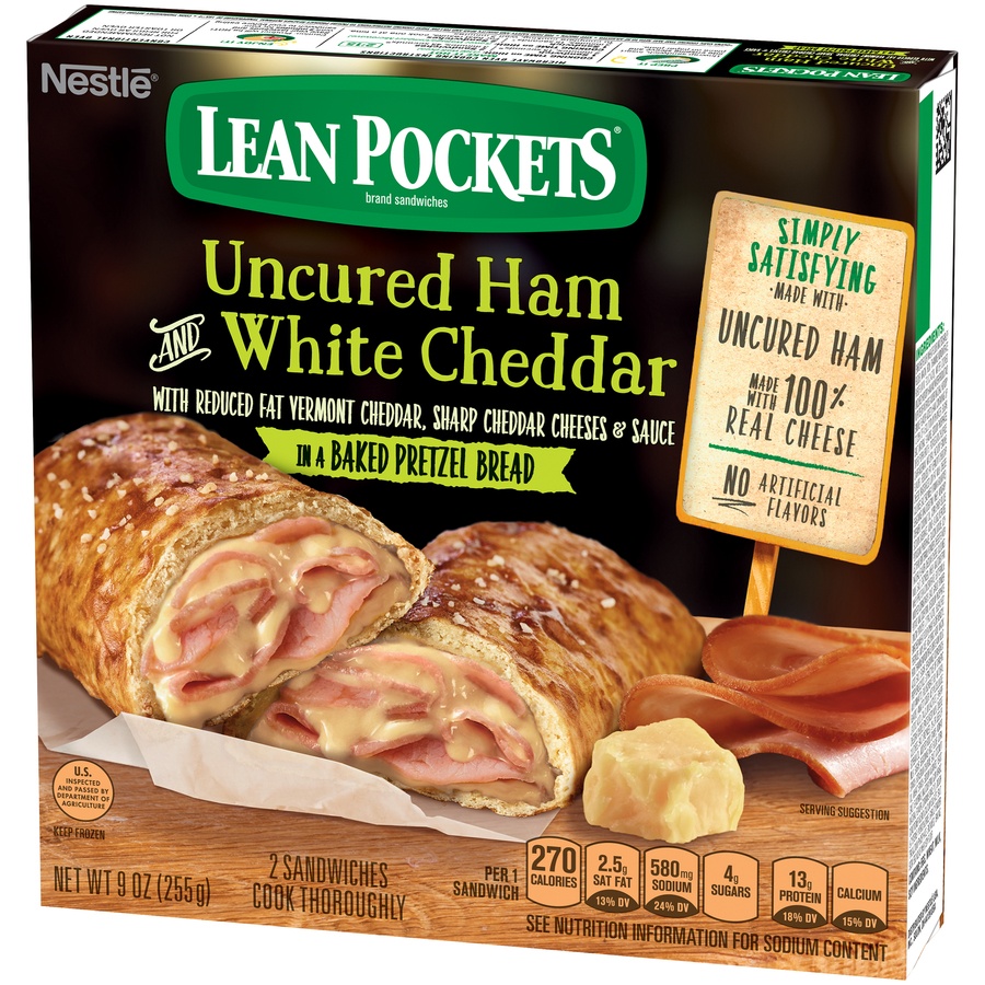 slide 6 of 8, Lean Pockets Ham Cheese Whole Grain Crust, 9 oz