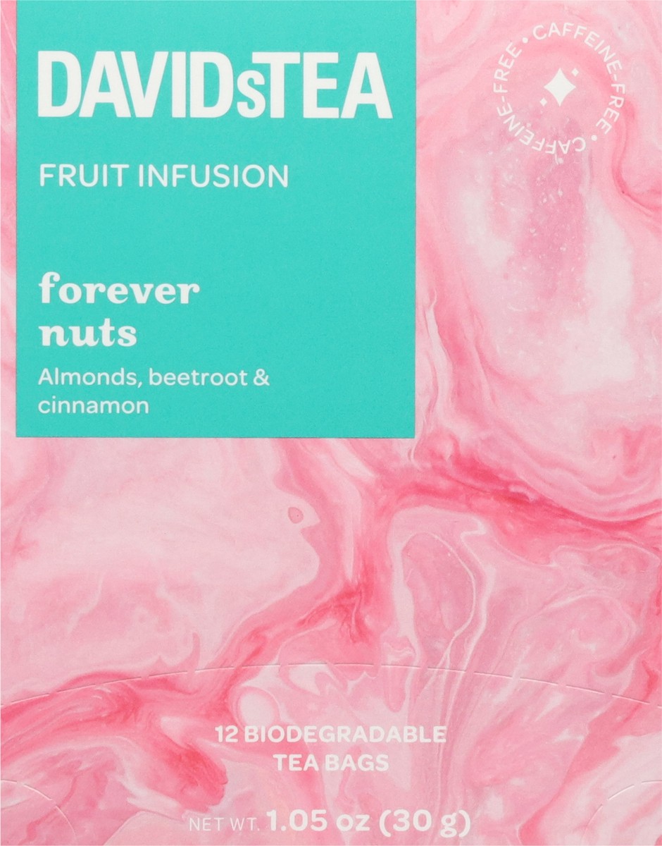 slide 9 of 13, DavidsTea Forever Nuts Fruit Infusion 12 Tea Bags- 12 ct, 12 ct