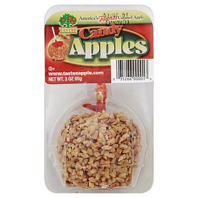 slide 1 of 2, Tastee Single Candy Apples W/Nuts, 3 oz