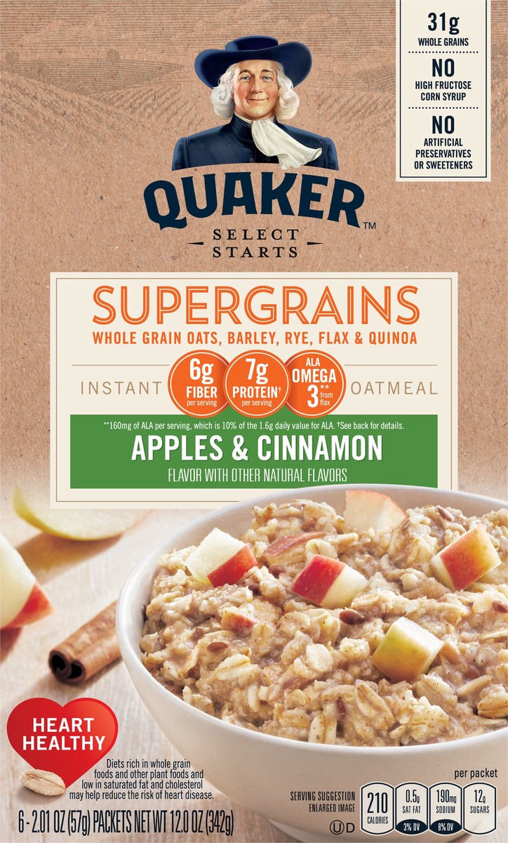 slide 4 of 7, Quaker Instant Oatmeal, 6 oz