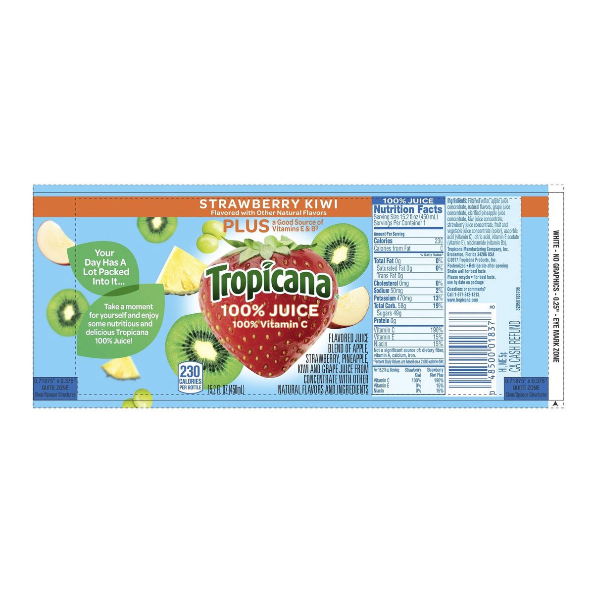 slide 10 of 10, Tropicana 100% Juice, 15.2 oz