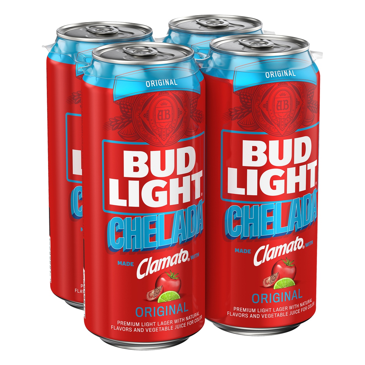 slide 4 of 10, Bud Light Chelada Light Beer Beer, 4 ct; 16 fl oz