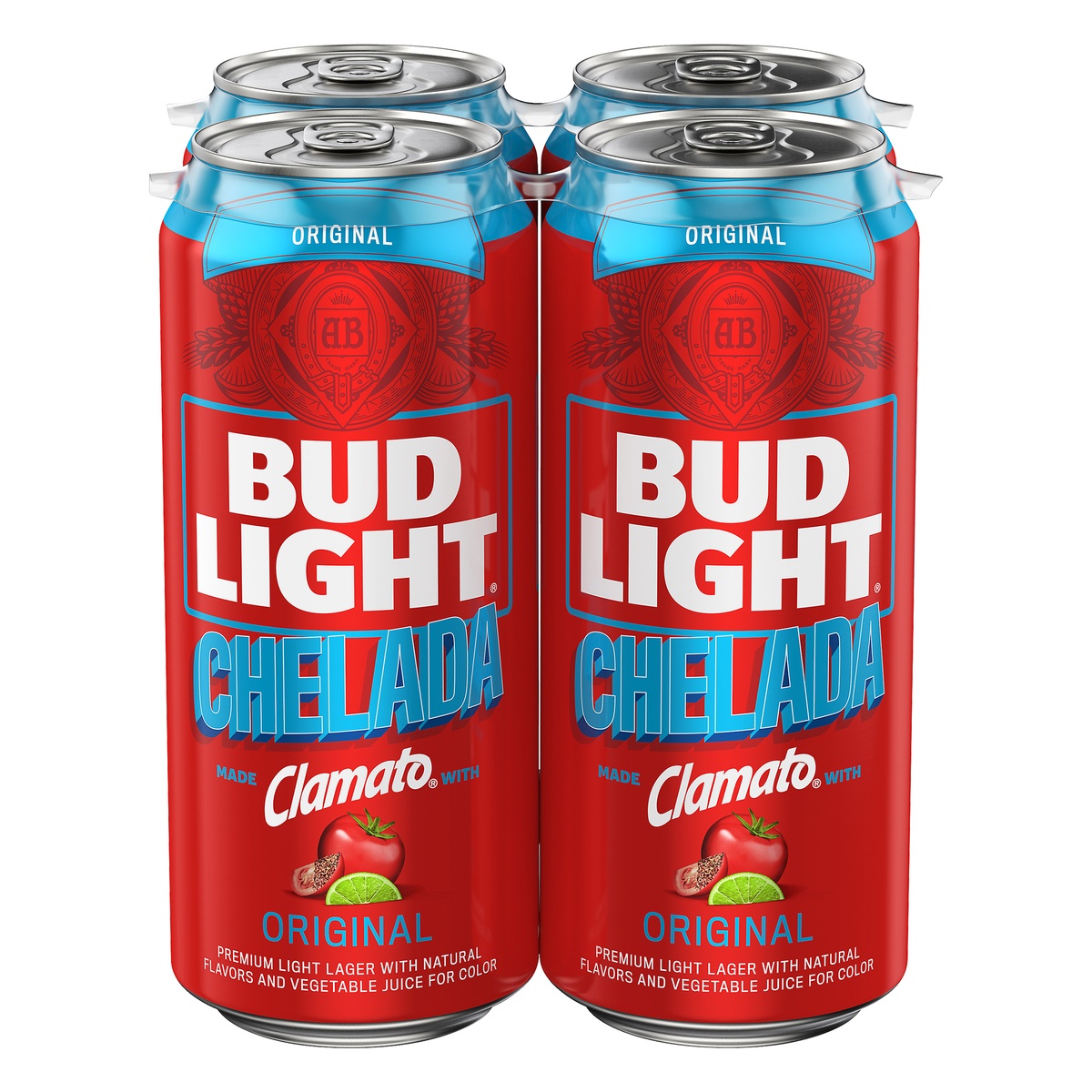 slide 10 of 10, Bud Light Chelada Light Beer Beer, 4 ct; 16 fl oz