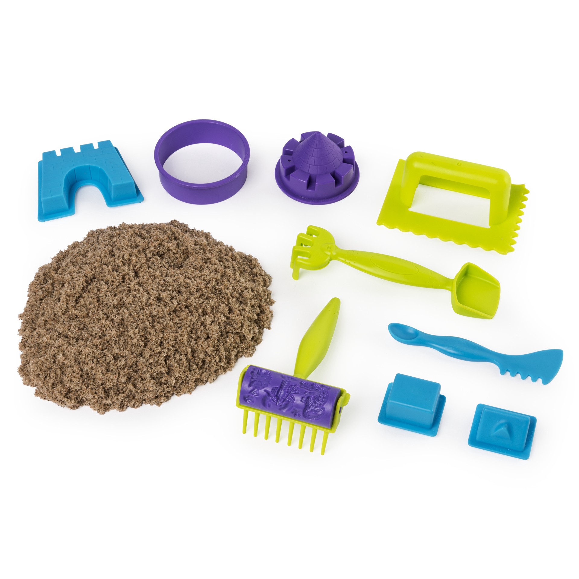 slide 6 of 6, Kinetic Sand, Beach Day Fun Playset with Castle Molds, Tools, and 12 oz. of Kinetic Sand  for Ages 3 and Up, 1 cnt