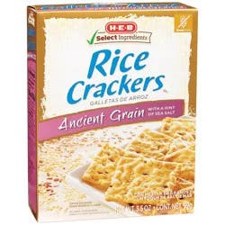 H-E-B Select Ingredients Ancient Grains with a Hint of Sea Salt Rice Crackers