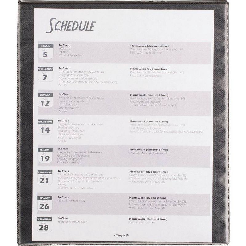 slide 3 of 7, 0.5" Ring Binder Clear View Black - up&up™: Half Inch, 120 Sheet Capacity, 4 Pockets, Hard Cover, 1 ct