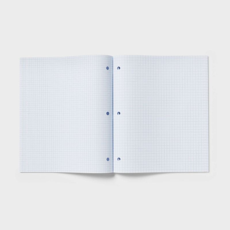 slide 3 of 5, Reversible Quad Ruled Composition Notebook 8.5" x 11" 80 Sheets - up&up™: Graphing Grid, Perforated, 3 Hole Punched, 1 ct