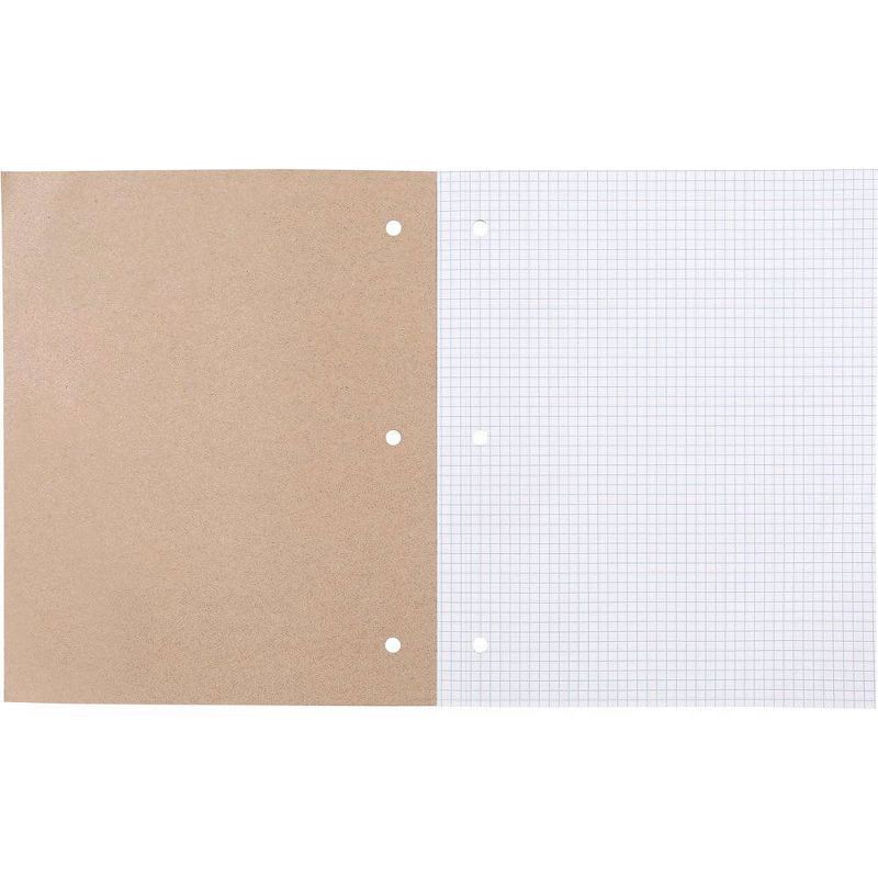 slide 5 of 5, Reversible Quad Ruled Composition Notebook 8.5" x 11" 80 Sheets - up&up™: Graphing Grid, Perforated, 3 Hole Punched, 1 ct