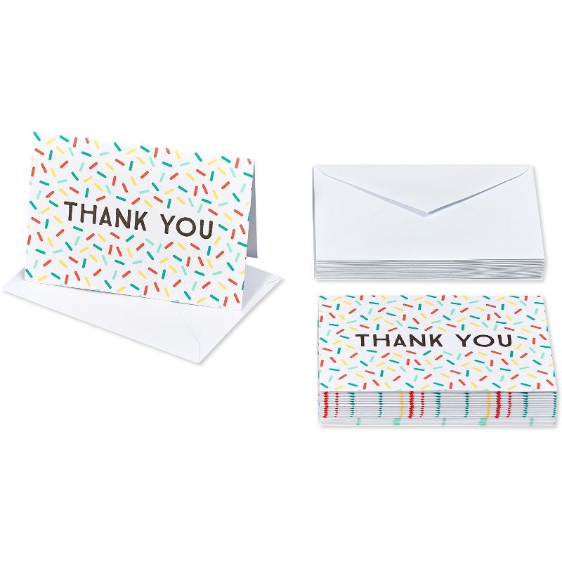 slide 2 of 4, 24ct Thank You Cards Confetti - Spritz™, 24 ct