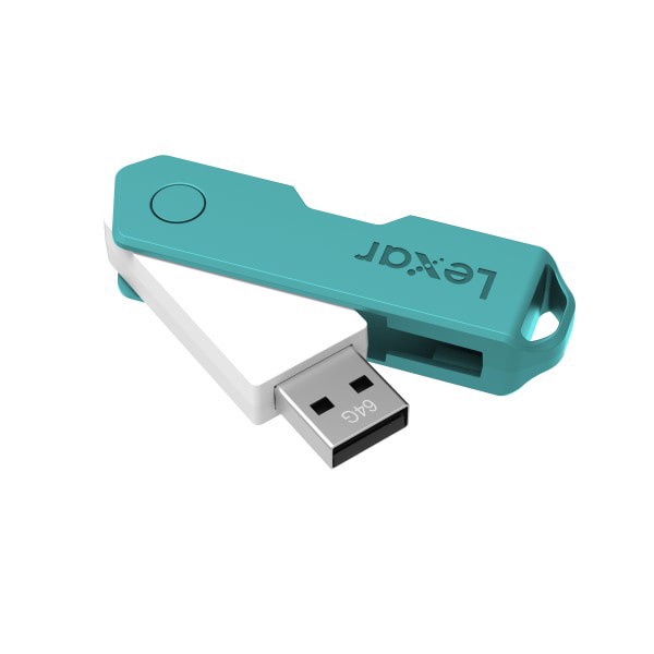 slide 3 of 4, Lexar Jumpdrive Twistturn2 Usb 2.0 Flash Drive, 64Gb, Assorted Colors, Ljdtt2-64Gabod20, 1 ct