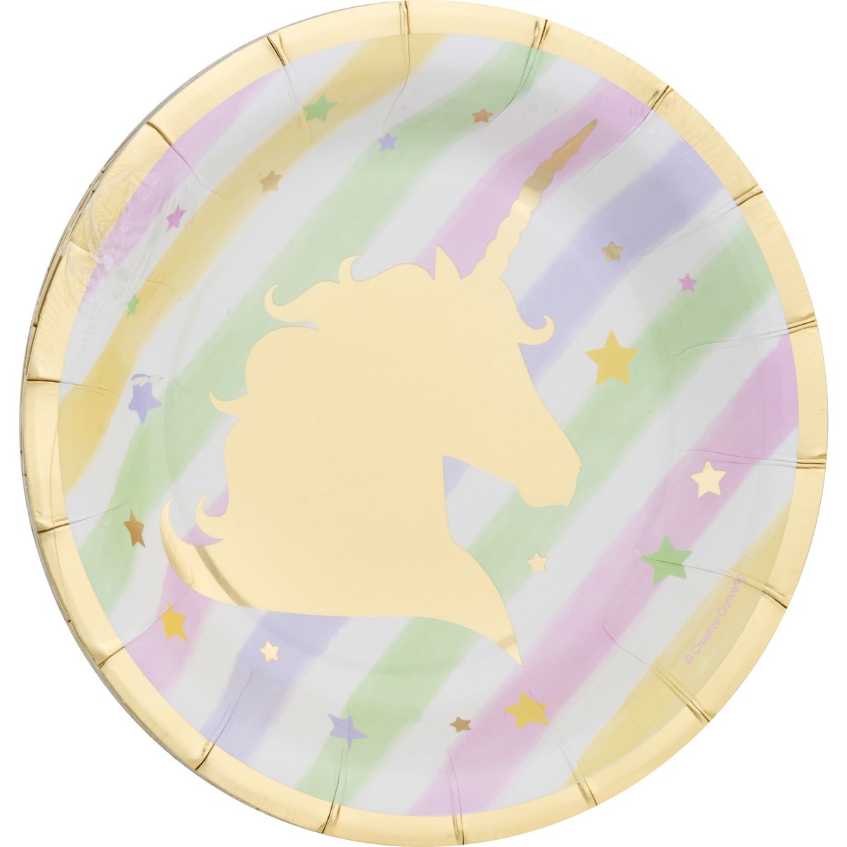 slide 8 of 9, Creative Converting Unicorn Sparkle Lunch Plates, 8 ct