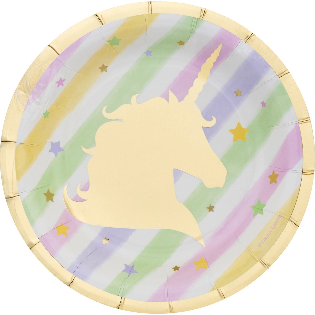 slide 2 of 9, Creative Converting Unicorn Sparkle Lunch Plates, 8 ct