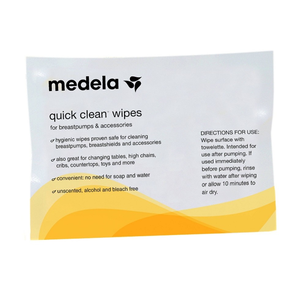 slide 2 of 3, Medela Quick Clean Breast Pump & Accessory Wipes, 40 ct