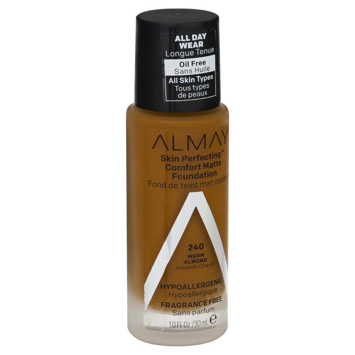 slide 2 of 9, Almay Skin Perfecting Comfort Matte Foundation, Warm Almond, 1 oz