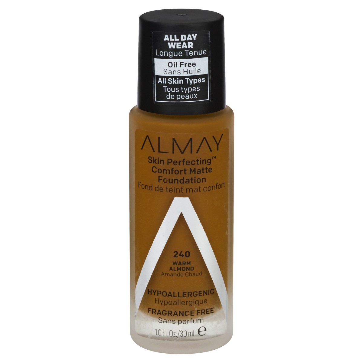 slide 1 of 9, Almay Skin Perfecting Comfort Matte Foundation, Warm Almond, 1 oz