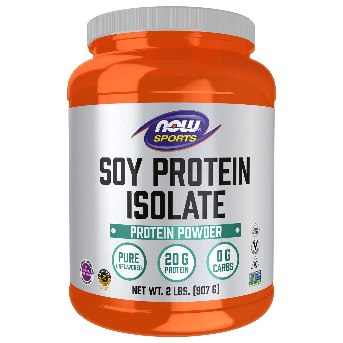 slide 1 of 5, NOW Soy Protein Isolate, Unflavored Powder - 2 lbs., 2 lb