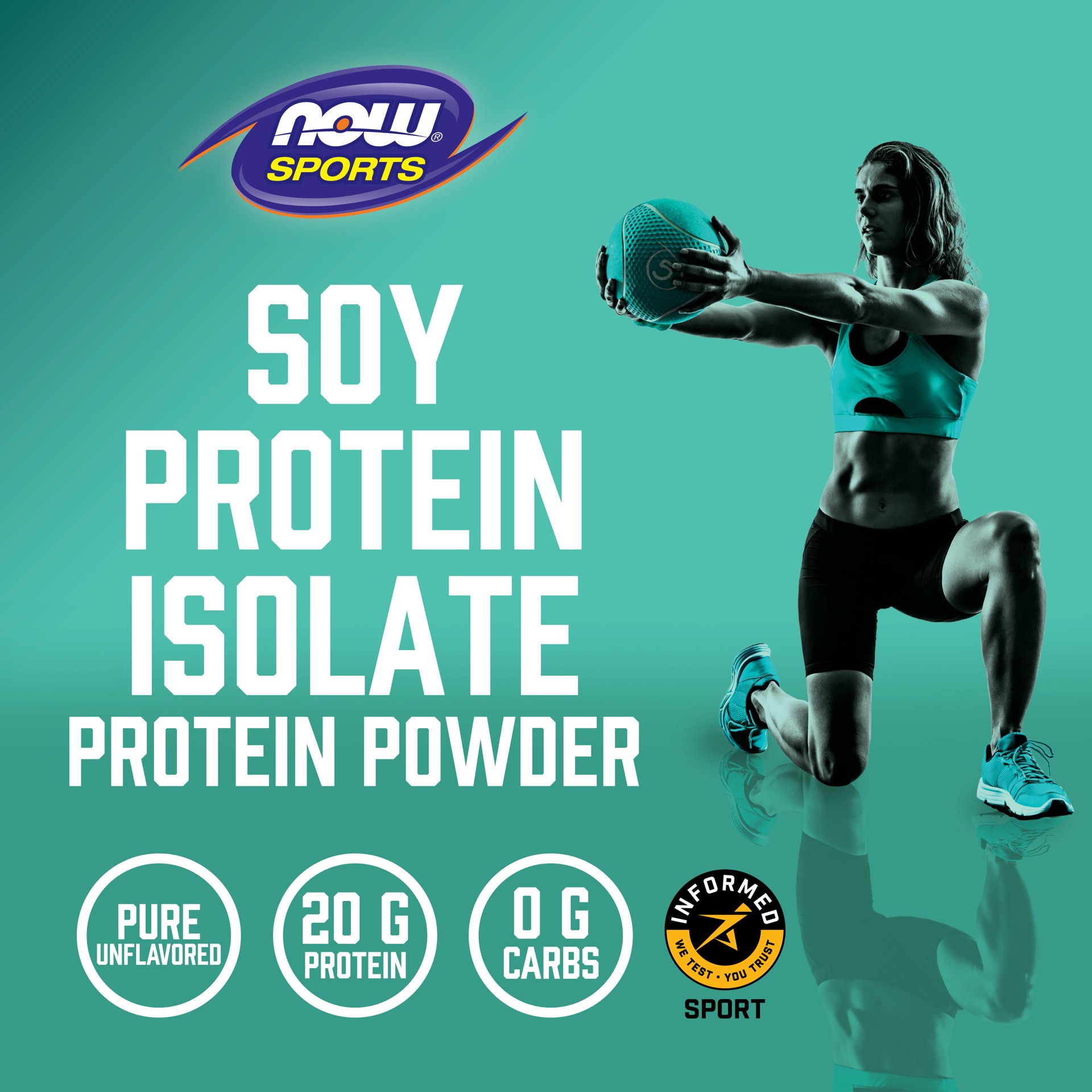 slide 3 of 5, NOW Soy Protein Isolate, Unflavored Powder - 2 lbs., 2 lb