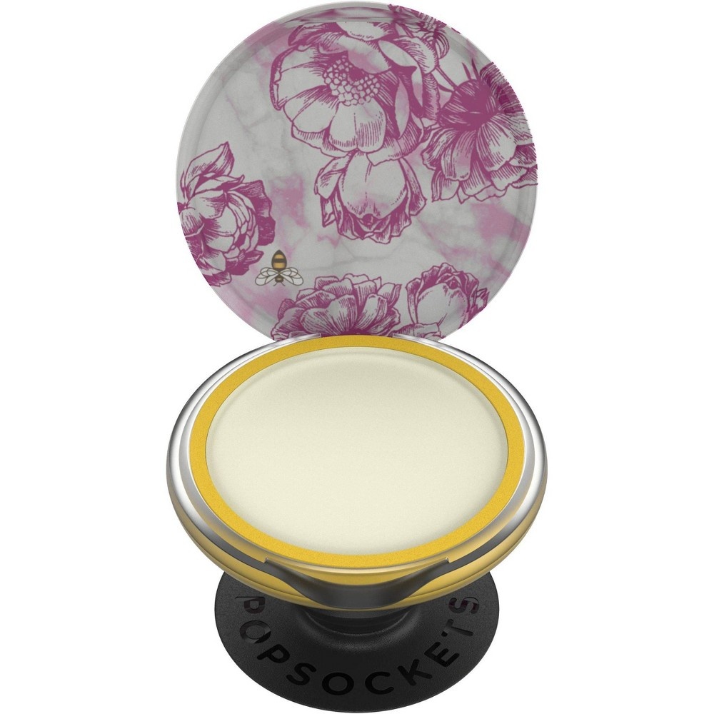 slide 2 of 8, PopSockets PopGrip Lips Cell Phone Grip & Stand - Burt's Bees Pink Peony, 1 ct